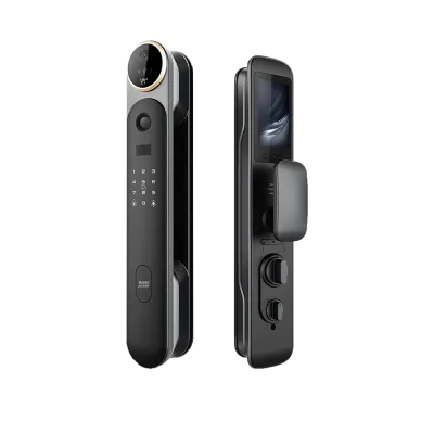 BISEN BS-PVL01 Palm Vein 3D Face Recognition Smart Door Lock 4 Inch HD Peephole Camera for Home Security