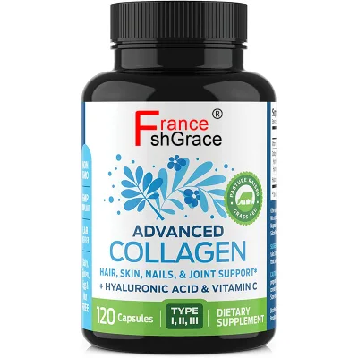 Hyaluronic Acid Vitamin C Health Hydrolyzed Collagen Peptides Collagen Pills Capsules with Supplement