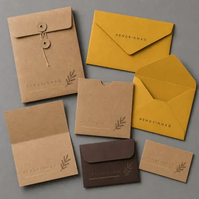 Custom Logo Kraft Paper Western Envelopes Purse Envelope Wedding Gift Business Invitation Envelopes