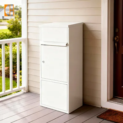 Custom Heavy Duty Steel Package Delivery Boxes Vandal-Proof Outdoor Waterproof Parcel Drop Box Locking Residential Mailbox