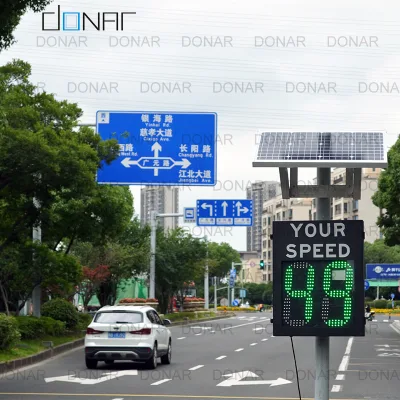 Wholesale Port Terminal Radar Speed Sign Harbor Area LED Display Cargo Zone Traffic Safety OEM ODM Custom Logo
