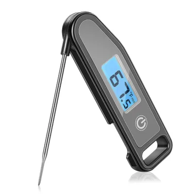 Manufacturer Direct Supply Foldable Digital BBQ Baking Thermometer Cross-Border Probe Type Household Food Thermometer for