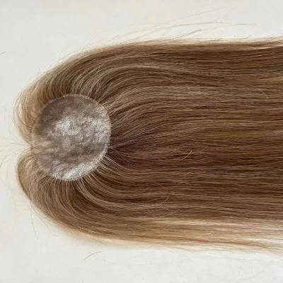 Full Skin Natural Frontal Indian Vrigin Remy Real Human Hair PU Toupee