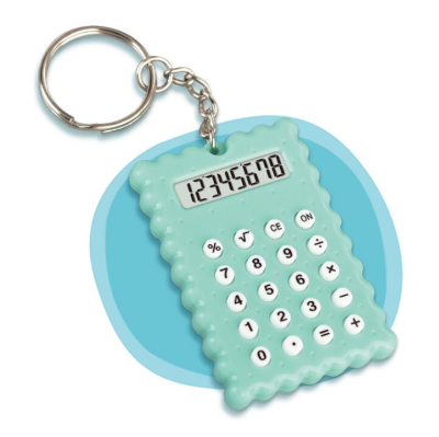 Cartoon creative biscuit calculator portable keychain calculator