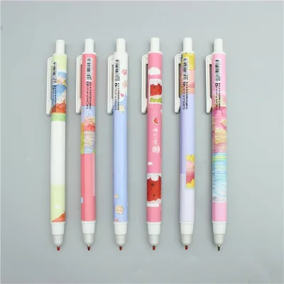 Primary School Children Thermal Gel Pen Cute Style Custom Logo 0.5mm Press Erasable Ballpoint Pen Crystal Blue Black Bullet Bulk