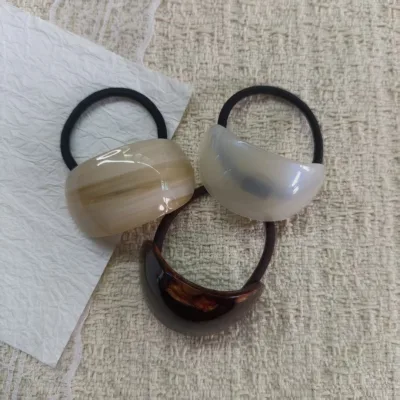 Curved PVC Hair Ties, Premium Hair Elastics, Minimalist Fashion Hair Accessories for Women, Ideal for Ponytails