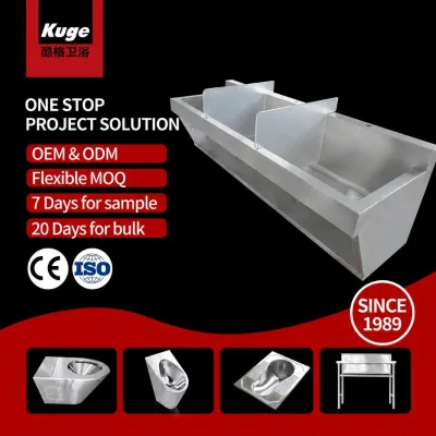 Stainless Steel Medical Sink Three Bay Hand Wash Station Long Trough Scrub Sink for Clinic Procedure Rooms
