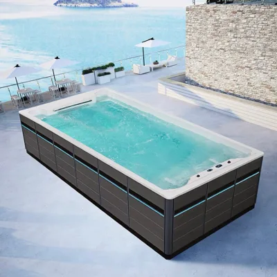 4m Outdoor Swimming Pool Cheap Price Customize Acrylic Ozone Balboa Control System Adult Hydro Massage Pools