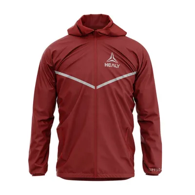 Fashion Mens Windbreaker Hoodie Jacket Coat With Zipper Lightweight Custom logo Polyester Windbreaker Jacket
