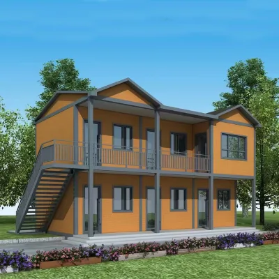 2 Piece 3 Pieces 4 Pieces Maison Modulaire Villa Prefabriquee En Acier Leger Luxe Modern