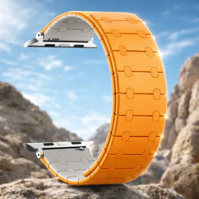Universal Multi Colors Soft Silicone Waterproof Magnetic Link Band Smart Watch Straps for Watch Series 9 8 41mm 40mm 41mm