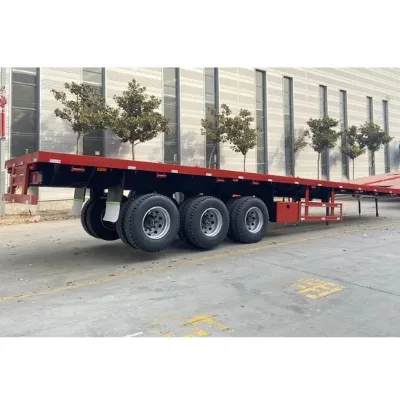 3 Axle 40 Feet Flatbed Cargo Transport Semi Trailer Container Semi Trailer Truck Trailer
