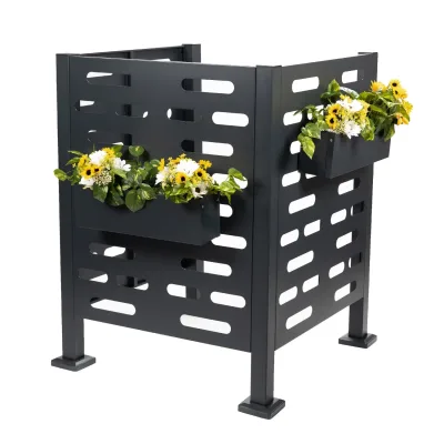 Custom 3 Ft. X 3 Ft. Air Conditioner Fence for Outdoor Units, Metal Privacy 3-Fence Panels to Conceal Air Conditioning Units
