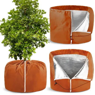 Oxford Cloth Winter Outdoor Frost-Proof Multi-Size Plant Cover Drawstring Zipper Cold-Protection Freeze-Resistant Planter Cover