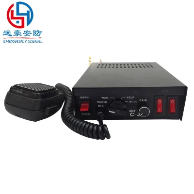 YUANHAO 100w 200w Wired 12v Siren Aux in Function Siren Pompier 12v 24v Hot Selling 12v Us Warning Sirene for Emergency Vehicles