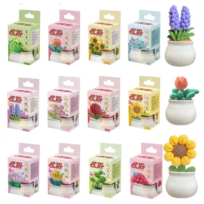 Bview DIY Air Dry Ultra-Light Clay Pottery Kit | Create Your Own Mini Planters & Succulent Pots
