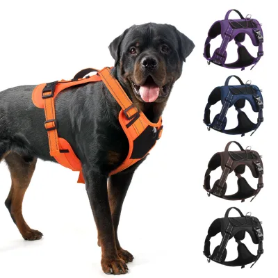Custom Oem Logo Luxury Pet Dog Accessories Products Supplie Retractable Dog Collar Leash Wire Training Harness Set for Dogs