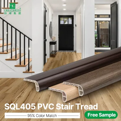 Anti-slip Durable Water Resistant Vinyl Overlapping Stair Nose for Wood Flooring