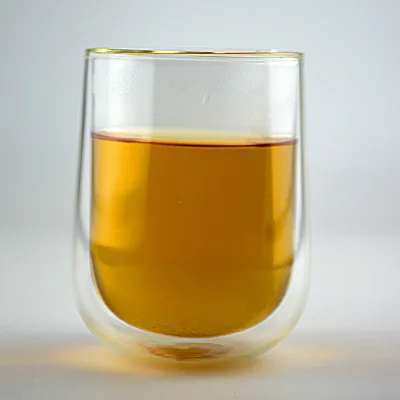 HOT! 12 oz mouth-blown double wall borosilicate Glass Cups mug (Set of 2)