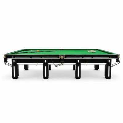 Factory Direct 12ft Russian Pyramid Billiard Table, Solid Wood & Natural Slate, Wholesale for Clubs & Game Rooms, Low MOQ 1 Set