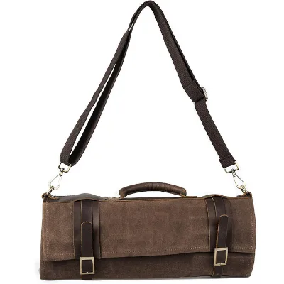 OEM Custom Logo Portable PU Leather Tool Bag Set Case New Design Chef Roll Key Chain Holster Picnic Bags Support Custom Logo