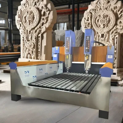 NCN Mono Block Slab Bridge Saw JK-3220B Stone Cutting Machine 45 Miter Automatic 25KW Power 3200x2000mm Working Size