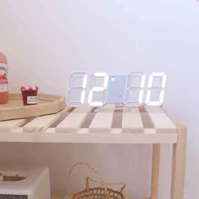 Large Screen LED Digital Wall Clock with Backlight USB Powered FM Alarm-Office & Living Room Use