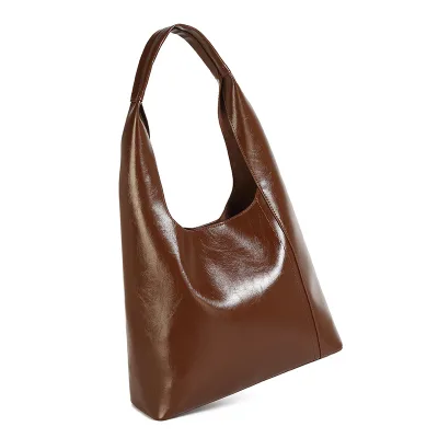 Stylish Brown Shoulder Bag - Spacious & Wide Strap for Daily/Commute/Casual