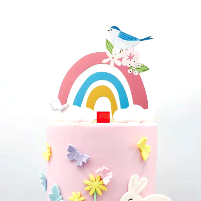 Cloud Rainbow Kids Girls Birthday Cake Decoration Baby Shower Party Cake Decorations