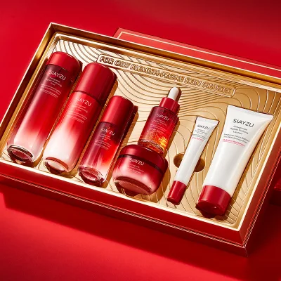 OEM Korean Deep Moisturizing Repair Facial Set Skincare Kit Whitening Luxury Pomegranate Skin Care Set for Female