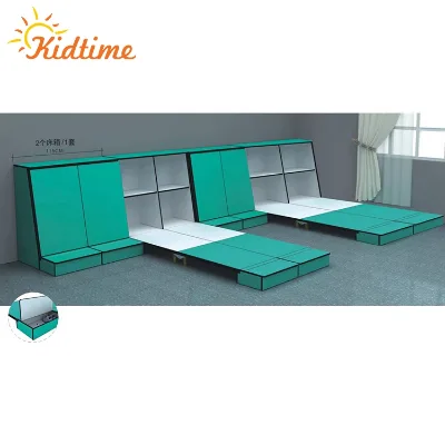 Factory Double Wooden Children Kid Preschool Hidden Wood Wall Foldable Bed