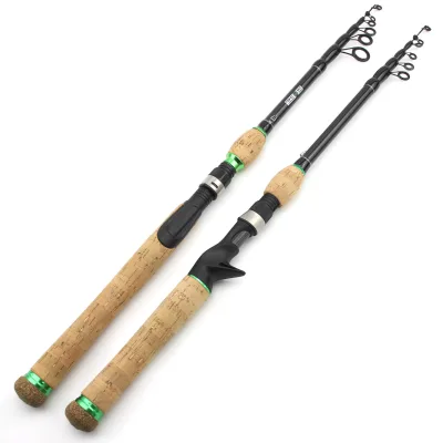 Super Hard Telescopic Carbon Shrink Lure Rod with Cork Handle for Carp Bottom Fishing Medium Action
