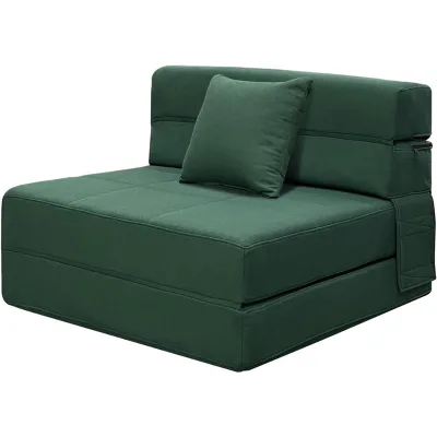 LT Europe OEM ODM Custom Color Free Sample Silla De Sofa Sleeper Chair Memory Foam Fold Out Sofa Bed Couch with Pillow