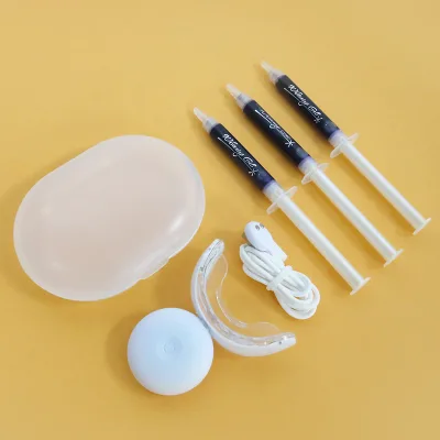 Custom Logo Professional Purple Color Correction CE Certified 3ml*3 Gel Teeth Whitening Kits LED Light Whitening Home