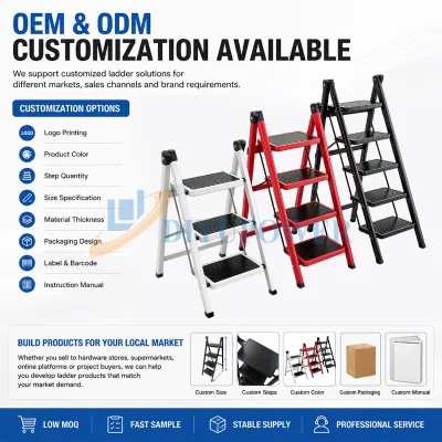 DIYU Wholesale Folding Stool Hot-Selling Portable Mini Step Ladder with Anti-Slip Mat and Space-Saving Design Supermarket Retail