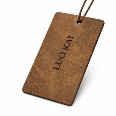 Wholesale Custom Eco-Friendly PU Leather Labels Square/Roll Embossed Patches for Garment/Bags/Shoes Factory Price Mixed MOQ