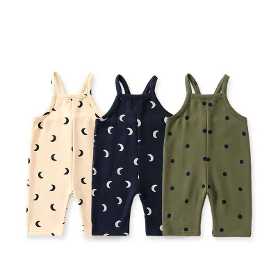 New Baby High Quality Cotton Sleeveless Pant Newborn Infant Bodysuit Baby Girl Boy Suspender Strap Pants