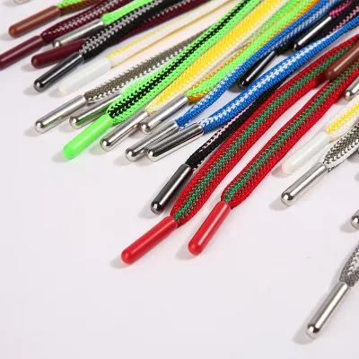 Multi Colors Stretchy Sneaker Hoodies Shoes String Elastic Laces Metal Tip Flat Shoelaces