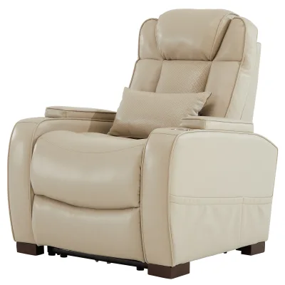 Theater Seating Power Recliner Chair with Adjustable Headrest  with USB Charging Port and 2 Cup Holders Home Cinema Chair