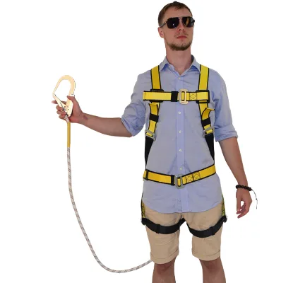 Fall Arrest Safety Harness With 2 Hooks