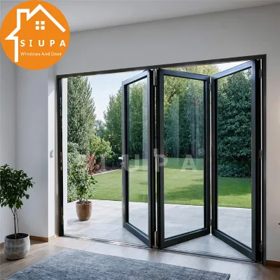 SIUPA Aluminum Doors Aluminium Bifold Patio Folding Glass Doors Outswing Energy Efficient Bifold Door