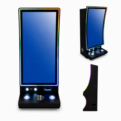 Factory Custom 32 Inch Curved Touch Game Cabinet with LED Light Effect Multi Game Board Machine Entertainment Arcade Equipment