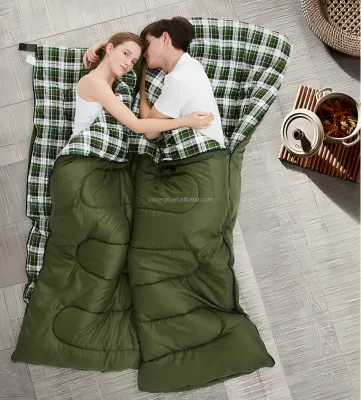 Wholesale King Size Portable Camping Hiking Double Sleeping Bag And Backpacking Envelope Winter Sleeping Bag