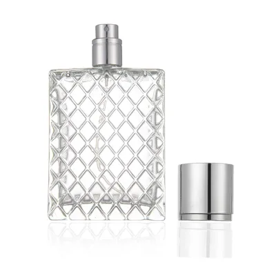 Enslz 100ml Clear Glass Essential Oil Container 3.4 oz Refillable Spray Perfume Bottles Fine Mist Atomizer Portable for Travel