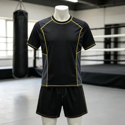 Custom MMA Fight Wear Rash Guard Shorts BJJ Grappling Set Sublimation Printing Private Label OEM Factory