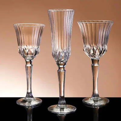 Wholesale Crystal Clear Retro Top Quality Glassware Flutes Goblets White Wine Glasses Wine Glass Red Wine Champagne Brandy Shot