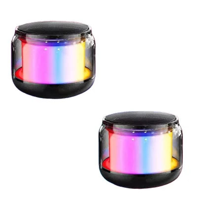 Outdoor S300 RGB Glow Blue Tooth Speaker Portable Subwoofer 3Color Light 360 Degree Surround Sound TFCard TWS Wired Audio Player