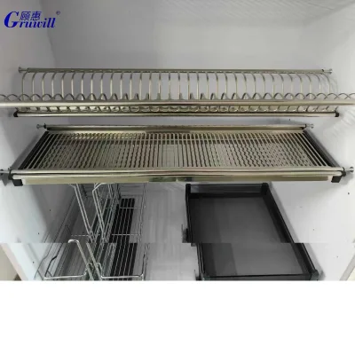 Home Display Eco-Friendly Stainless Steel Hanging Storage Basket Kitchen Rack
