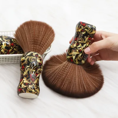 Soft Long Handle Hair Brush Men's Barber Hair Salon Tool Hair Cutting Barber Shop Nylon Neck Duster Brush