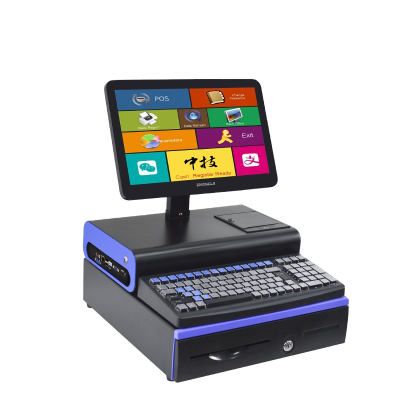 Convenience Store Integrated Cash Register for Shopping Mall & Supermarket Includes Practical Cashbox & POS Features